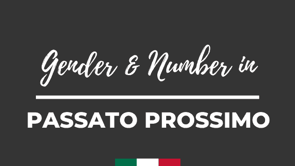 Gender e Number in Passato prossimo