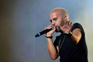 Giuliano Sangiorgi, singer of the Italian music band "Negramaro"